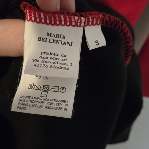Maria Bennentani Wool Blend Colourblock Dress Made in Italy - Picture 7 of 8